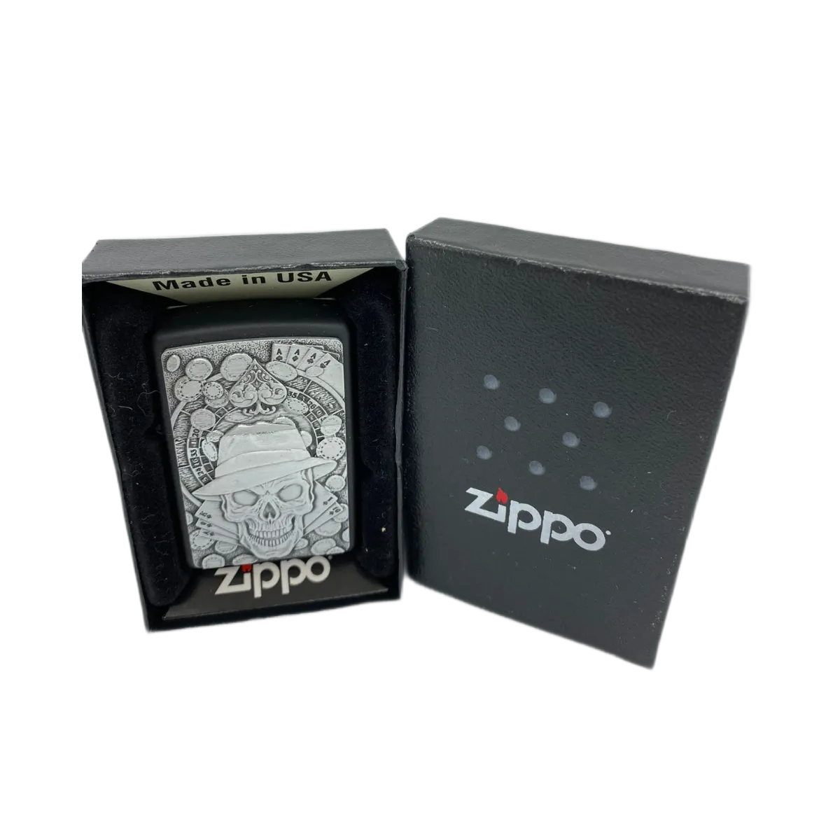 ZIPPO/49183 Classic с покр. Black Matte, латунь/сталь, чёрная, матовая, 38x13x57 мм