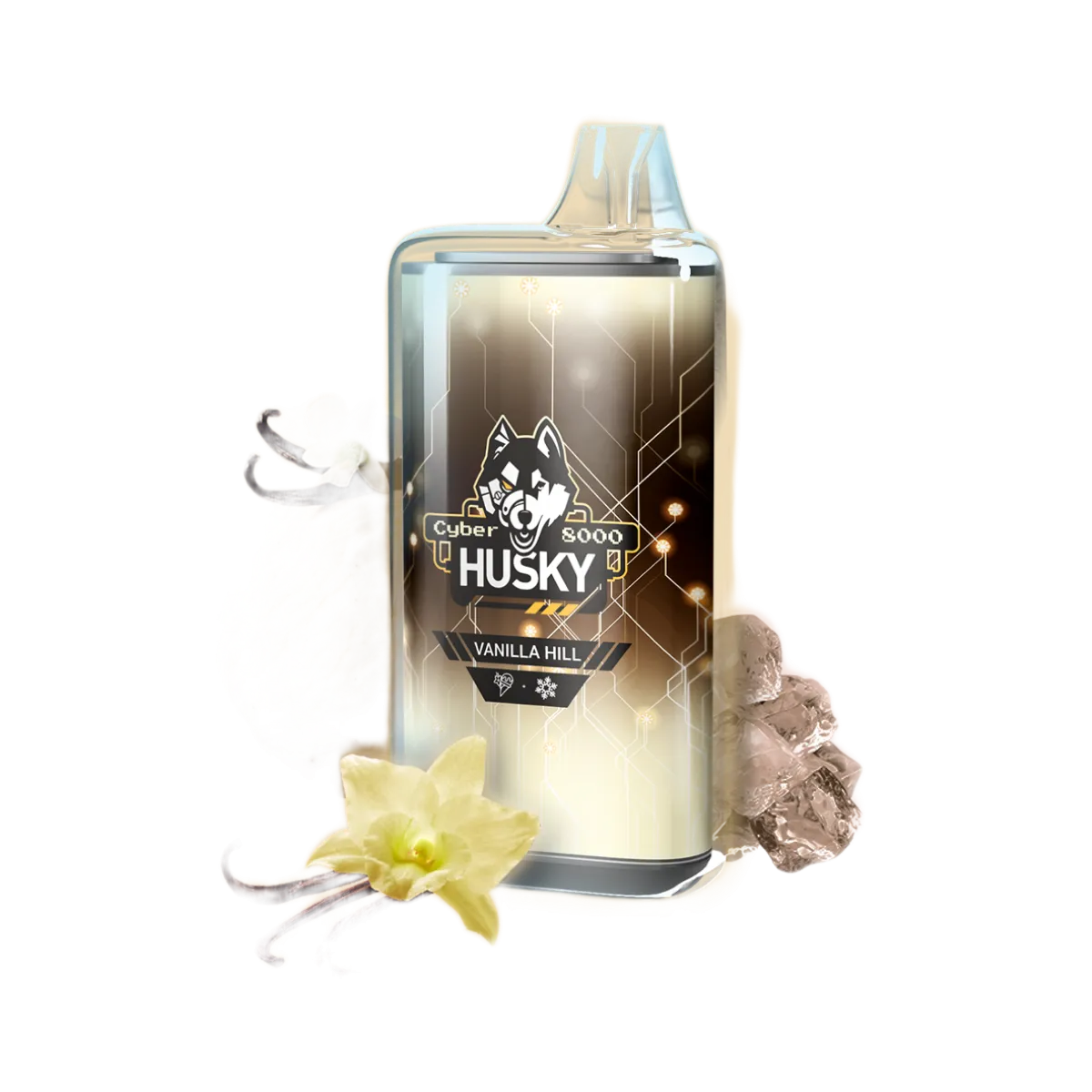 HUSKY CYBER NEW 8000 Ванильное мороженое лёд 2%