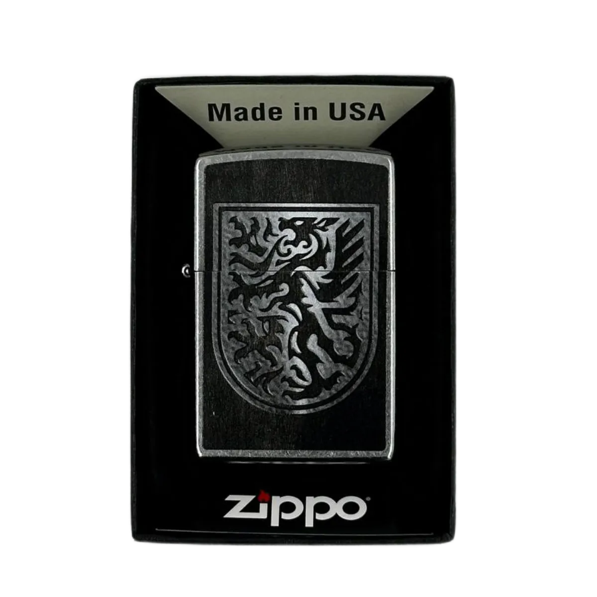 ZIPPO/48730 Dragon Design покр.Street Chrome, лат/сталь, серебро