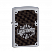 ZIPPO/24025 Harley-Davidson c покр.Satin Chrome лат-сталь, серебр.,матов.