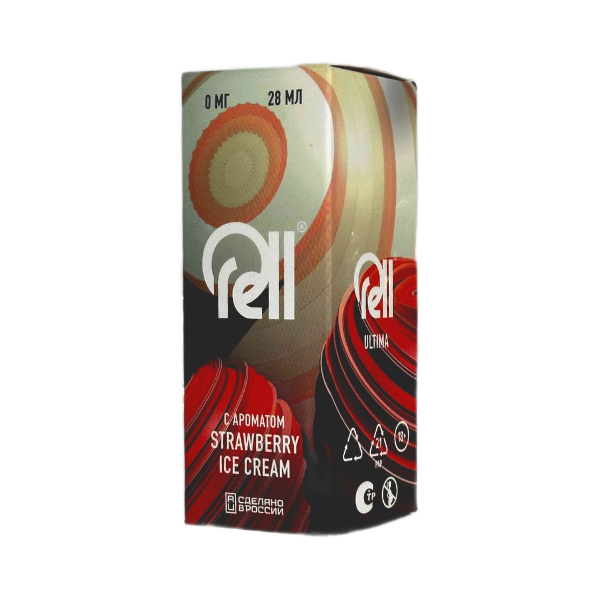 RELL ULTIMA + Nicobooster б/никотина Клубничное мороженое 30мл.0мг.
