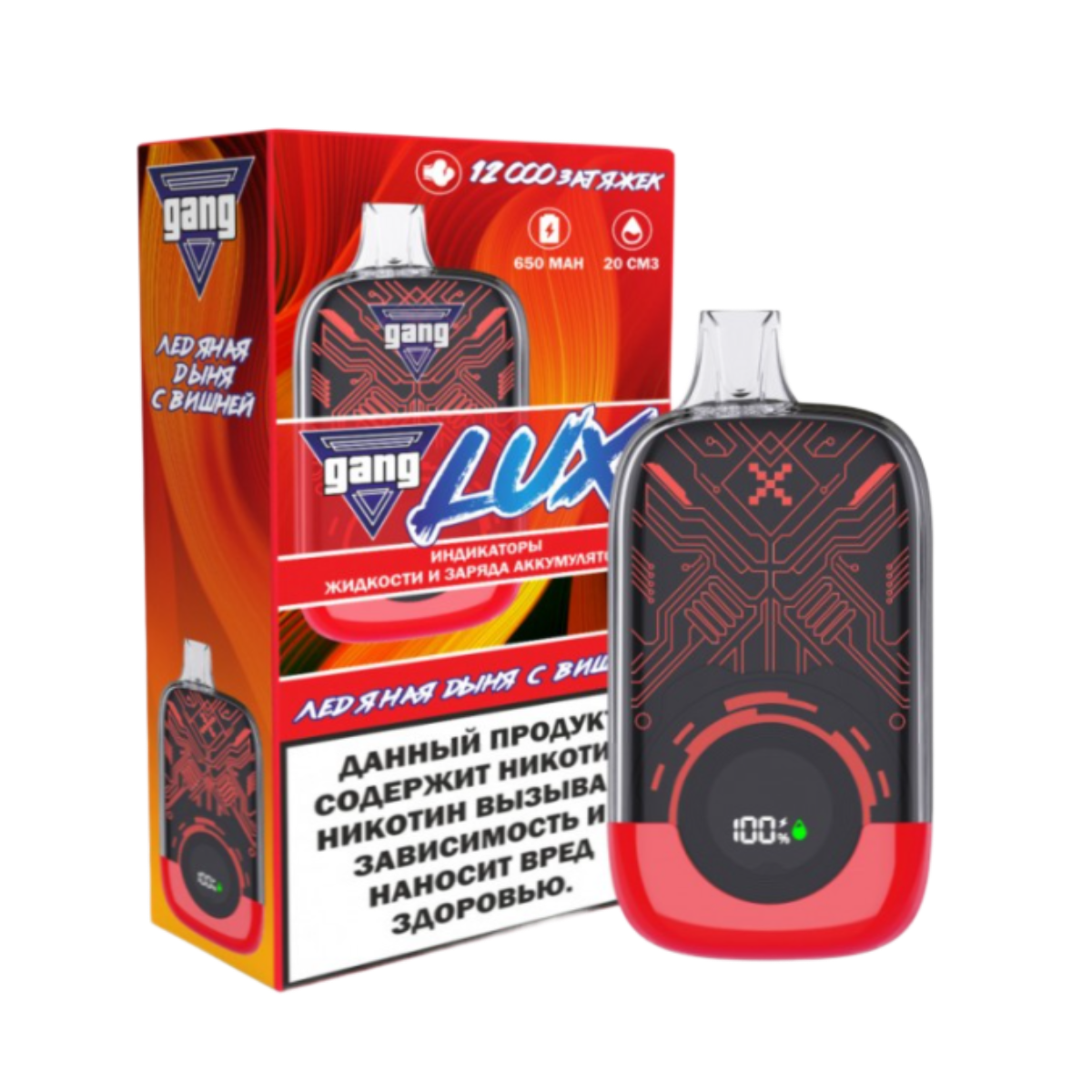 GANG LUX 12000 Ледяная дыня с вишней 2%