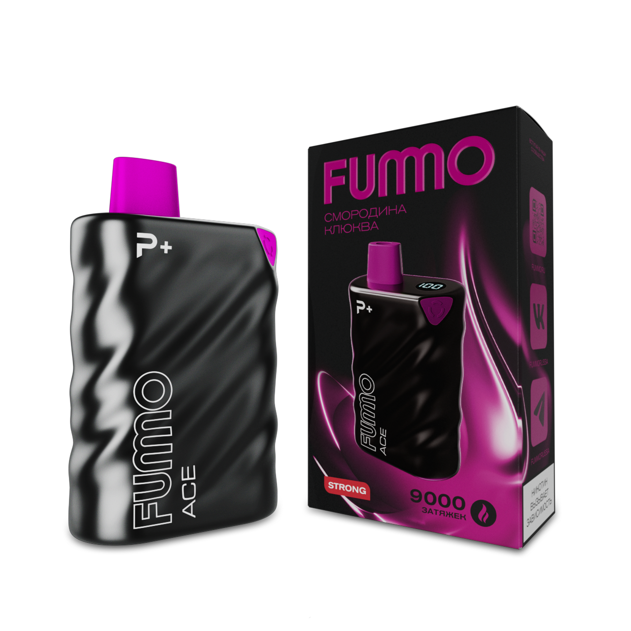 FUMMO ACE 9000 Смородина клюква 2%