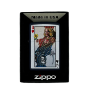 ZIPPO/48723 Queen Design покр.Navy Matte, лат/сталь, синяя,  матов.
