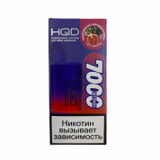 HQD Cuvie BAR 7000 Гранатовый сок смородина лимон 2%