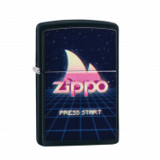 ZIPPO/49115 Classic с покр. Black Matte, латунь/сталь, чёрная, матовая, 36x12x56 мм