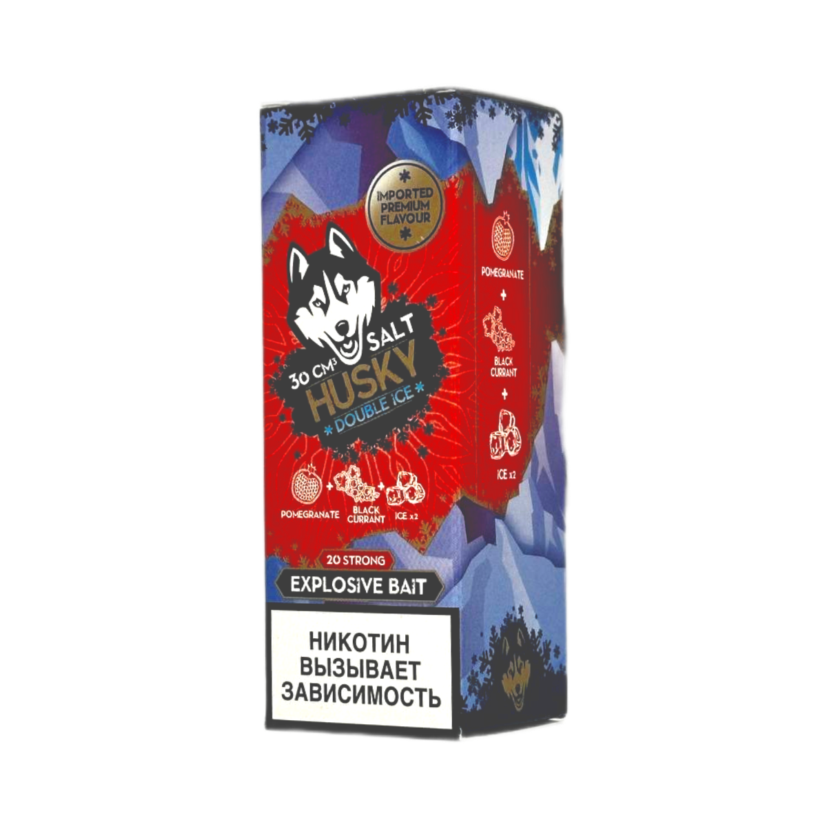 HUSKY SALT strong   double ICE Ледяной гранат 30мл.20мг.