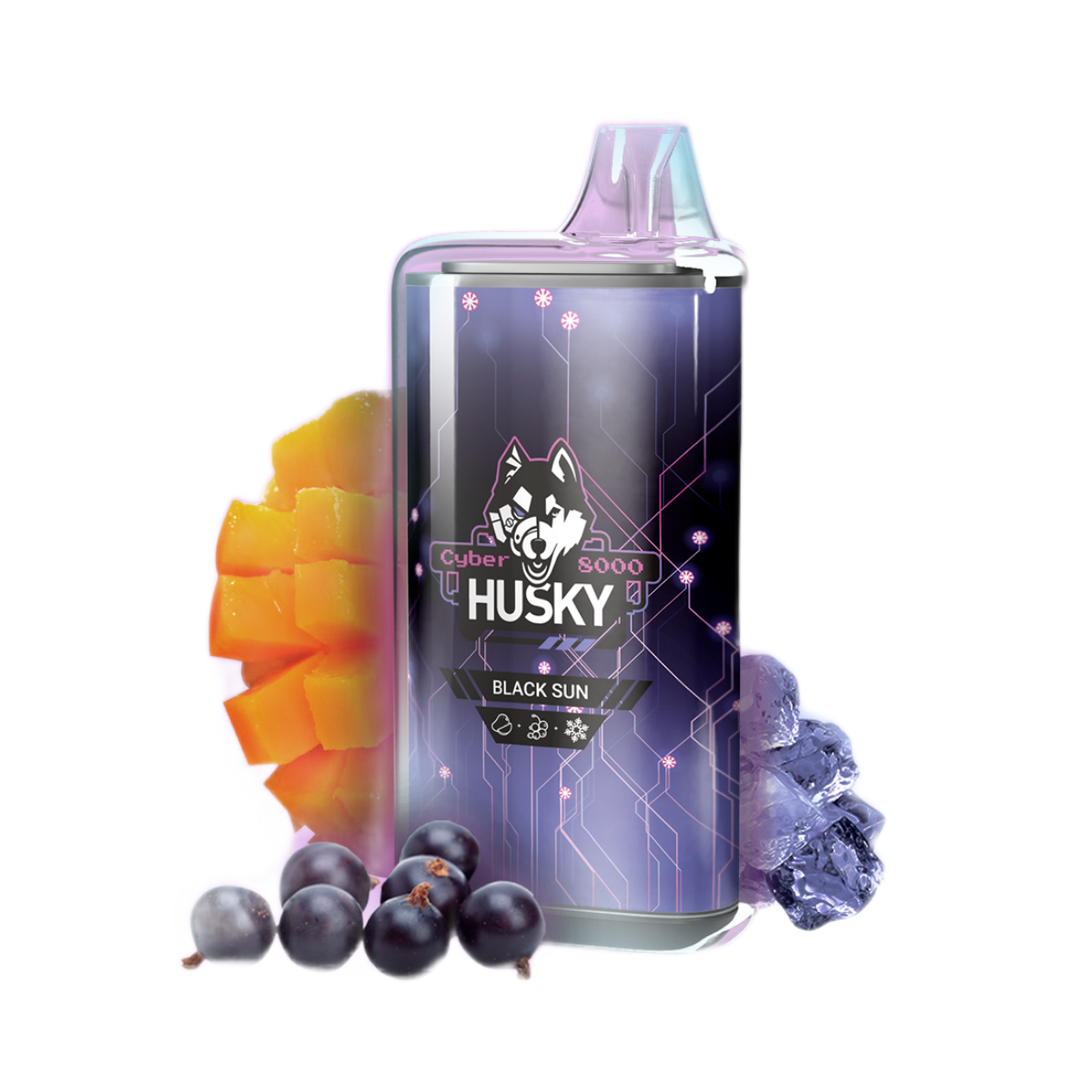 HUSKY CYBER NEW 8000 Манго черная смородина лёд 2%