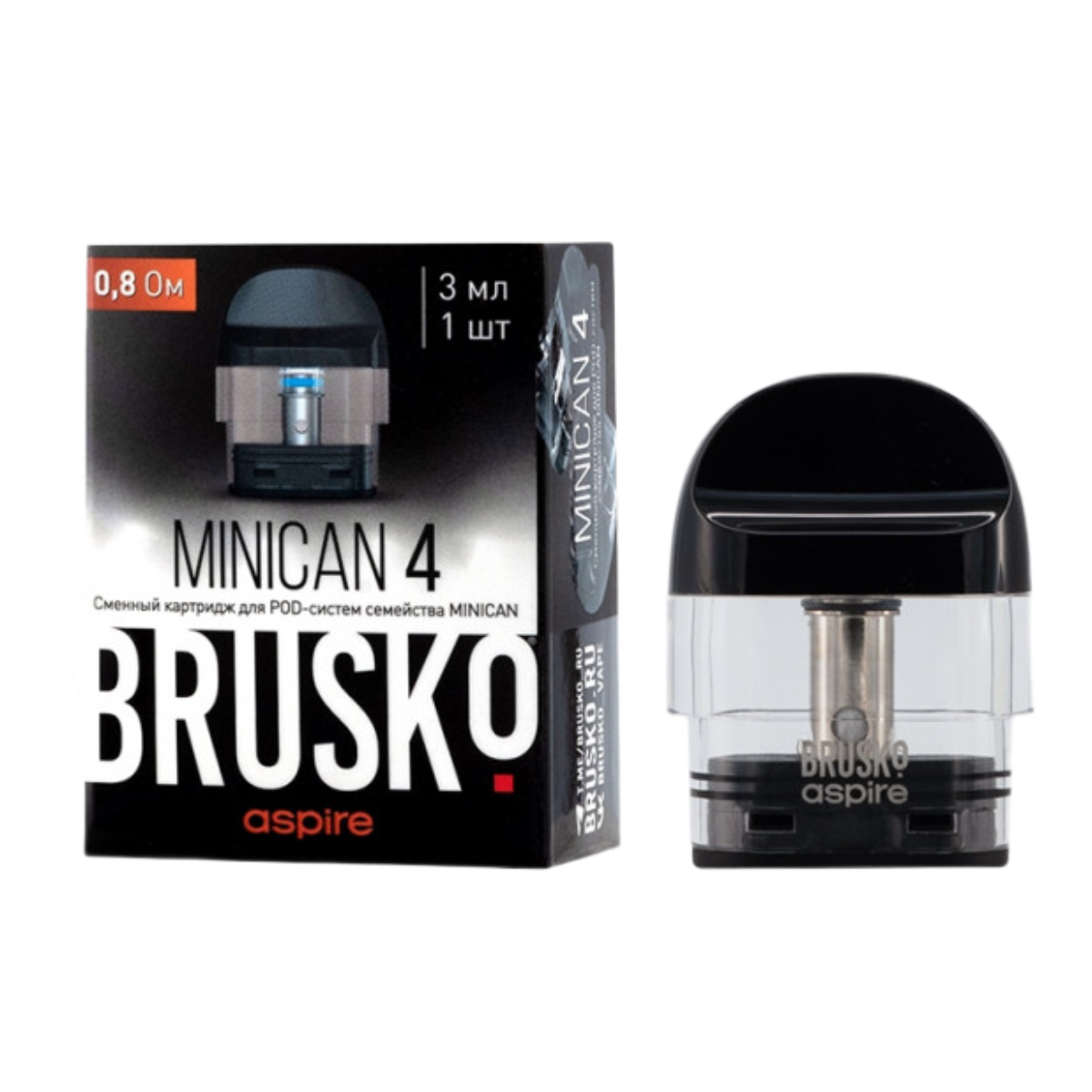 BRUSKO MINICAN 4 Чёрный 3 мл 0.8 Ом