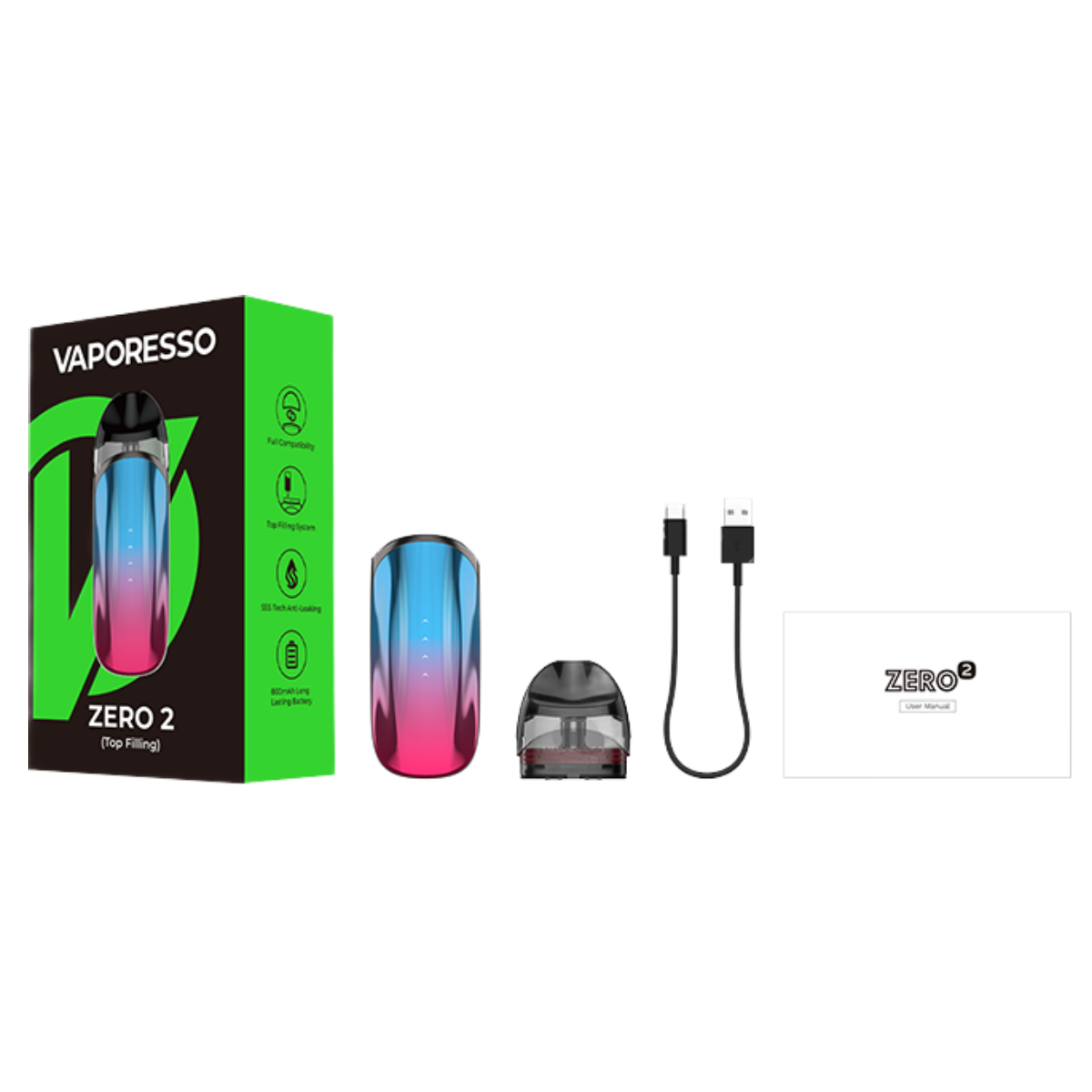 Vaporesso ZERO 2 Pod 800mAh Kit Carbon Fiber VRR-0055A