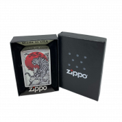ZIPPO/29889 Asian Tiger с покр. Brushed Chrome, лат/сталь, серебр., матов., 38x13x57 мм