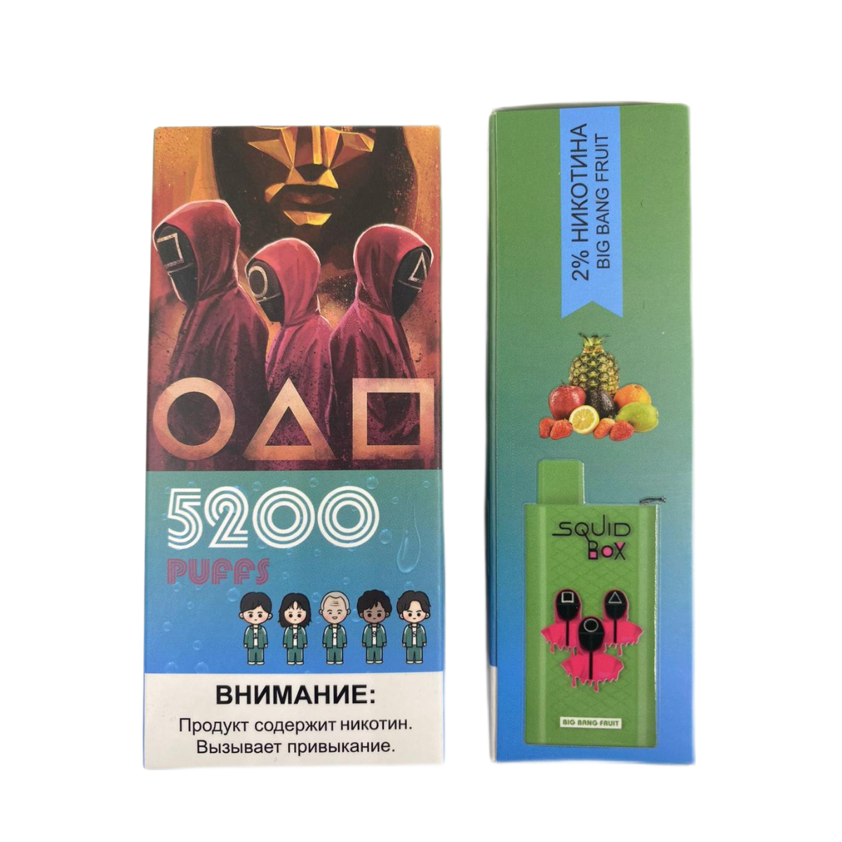 R AND M Squid Box 5200 Ягодный взрыв 2%