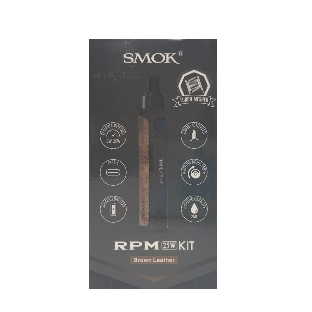 SMOK RPM 25W 900mAh Pod Kit Brown Leather SMOK-133C