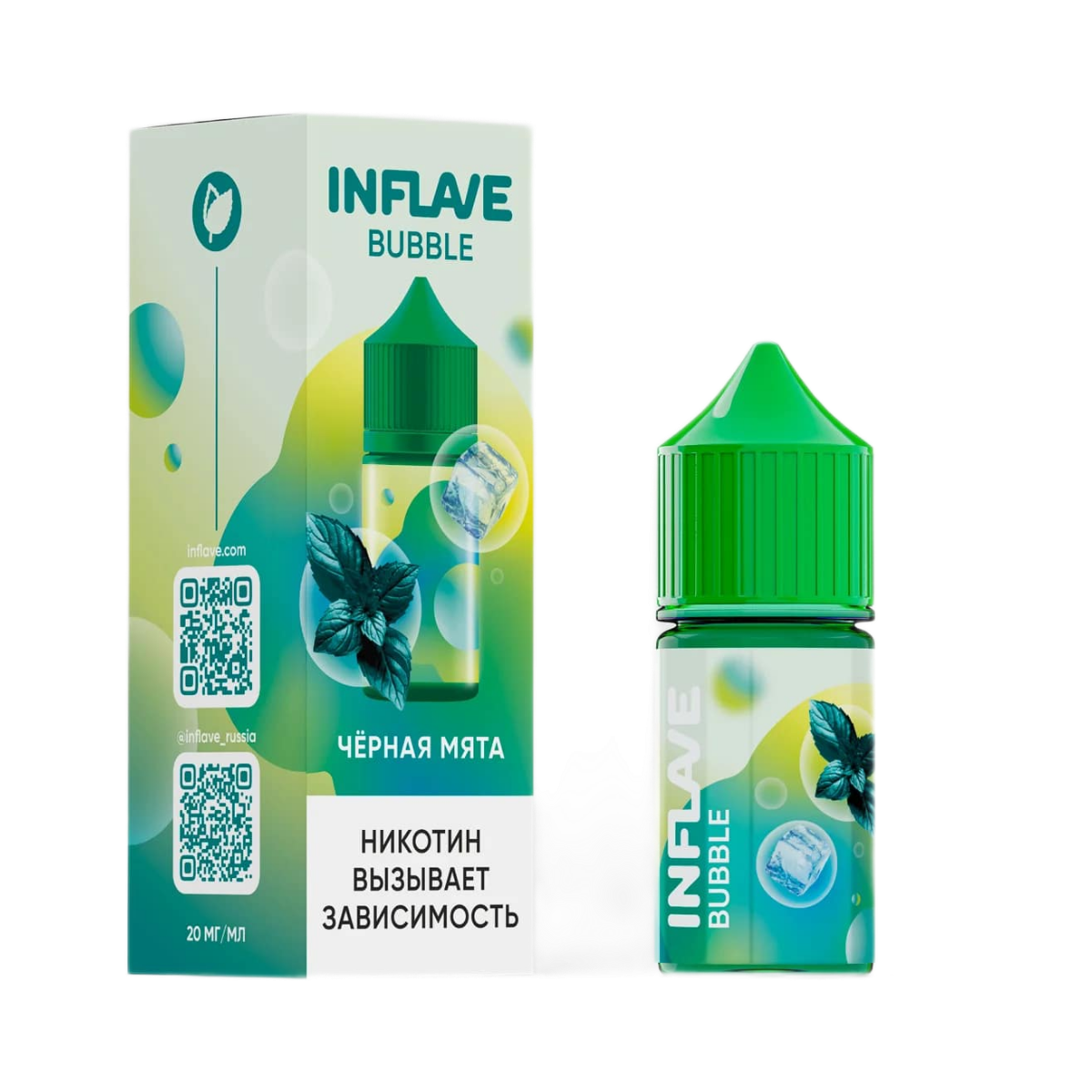 INFLAVE BUBBLE Черная мята 30мl. 2%