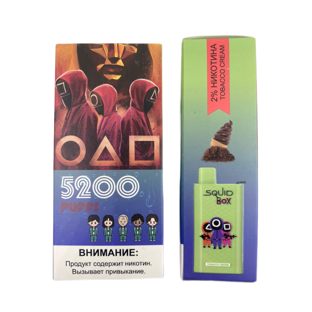 R AND M Squid Box 5200 Кремовый табак 2%
