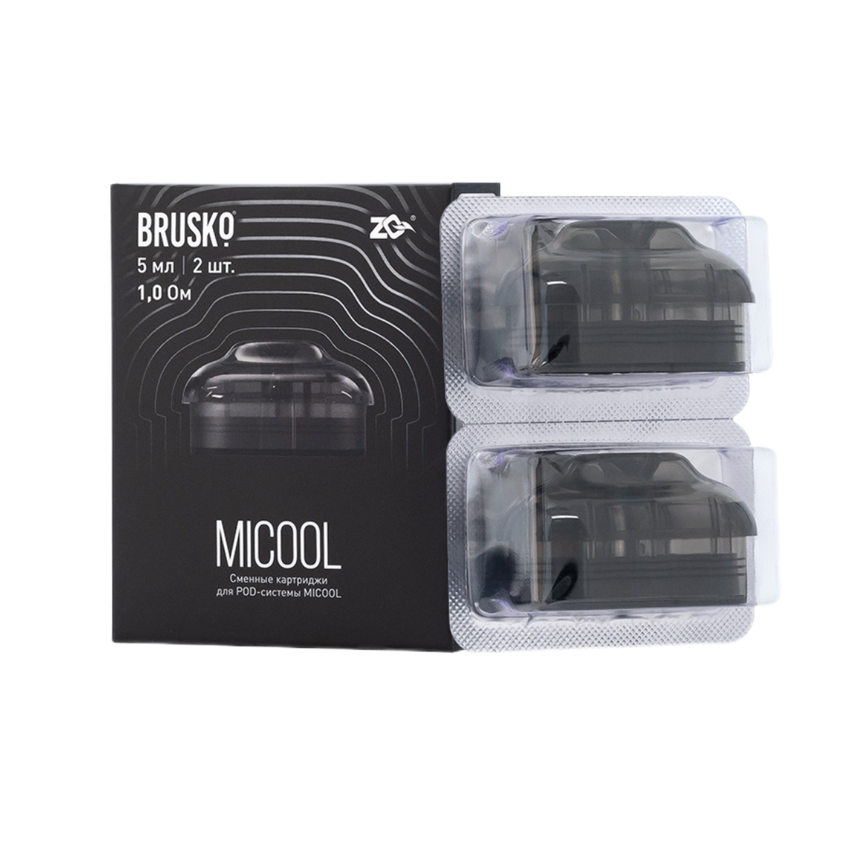 Картридж BRUSKO MINICAN ZQ MICOOL, 5 ml 1.0 Ом (уп. 2 шт)