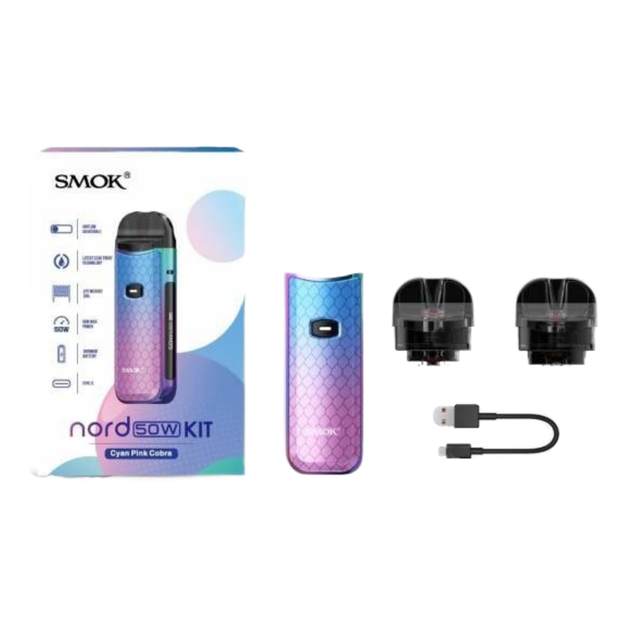 SMOK NORD 50W Pod Kit 1800mAh Red SMOK-098M