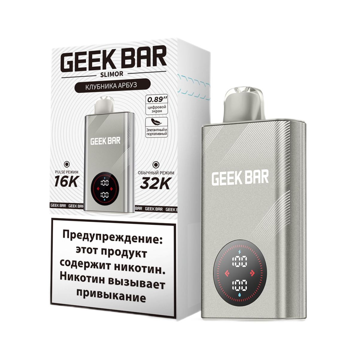 GEEK BAR SLIMOR 32000 Клубника арбуз 2%