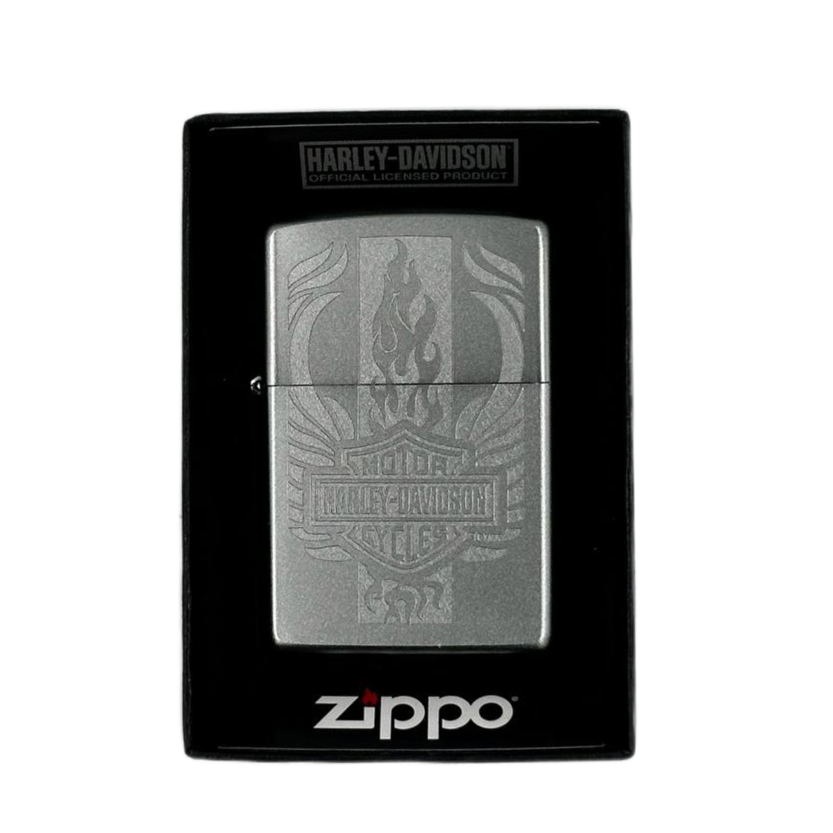 ZIPPO/49660 Harley-Davidson® c покрытием Satin Chrome™, лат/сталь, серебр., матов.