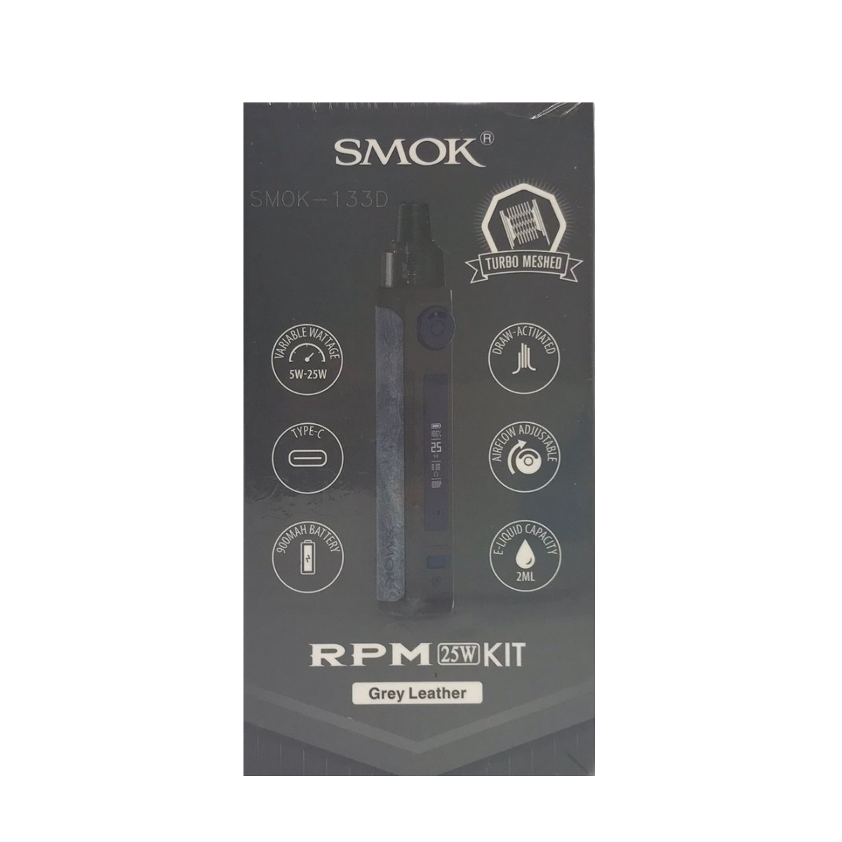 SMOK RPM 25W 900mAh Pod Kit Grey Leather SMOK-133D