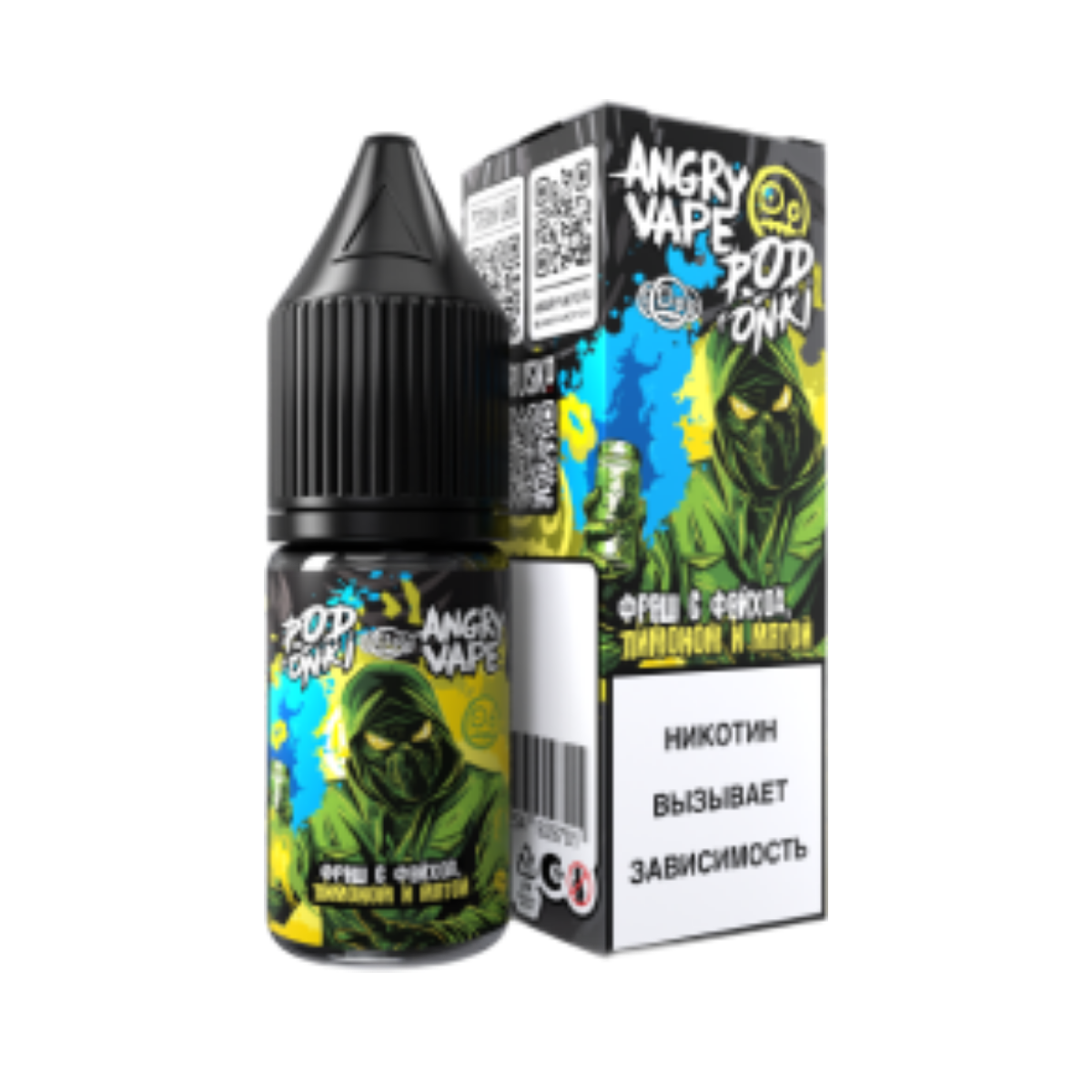 Angry Vape & POD ONKI Фреш с фейхоа, лимоном и мятой 10мл.20мг.