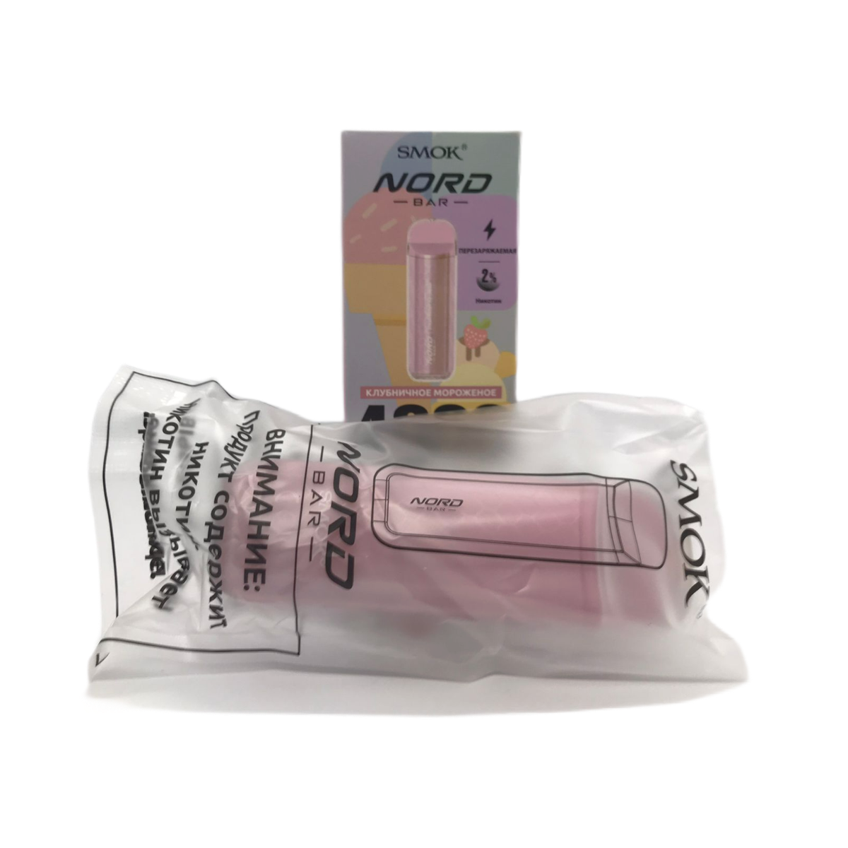 SMOK NORD BAR 4000 Клубничное мороженое 2%