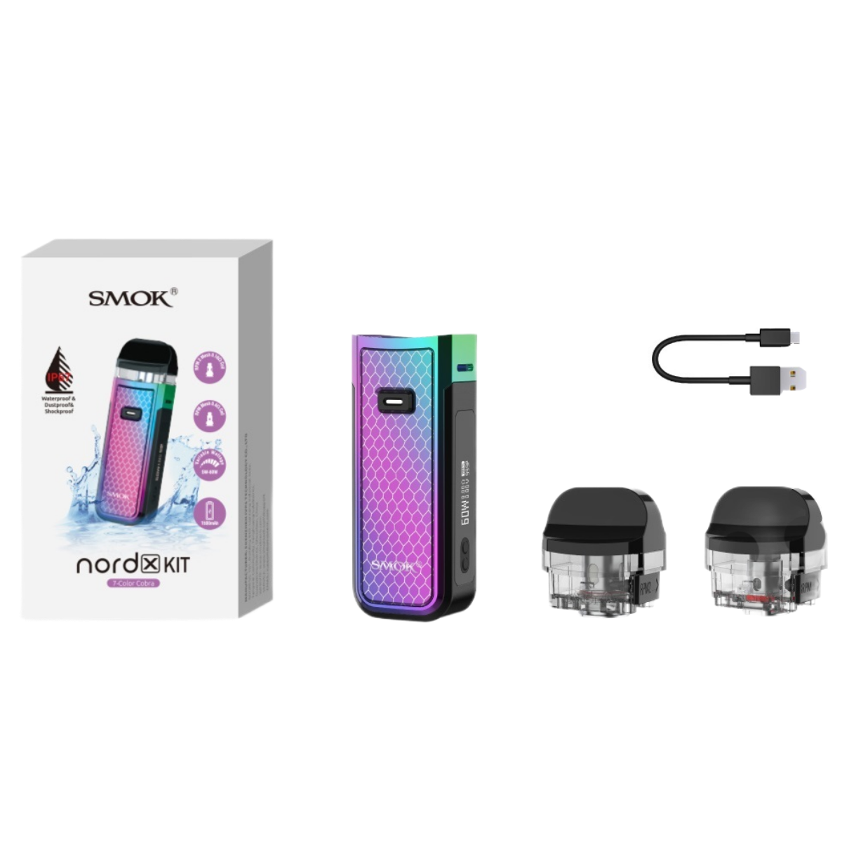 SMOK NORD X 1500mAh Pod Kit SMOK-068D 7-Color Spray