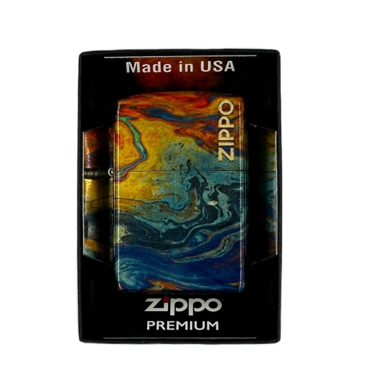 ZIPPO/48778 Classic покр.540 Tumbled Brass, лат/сталь, разноцветная