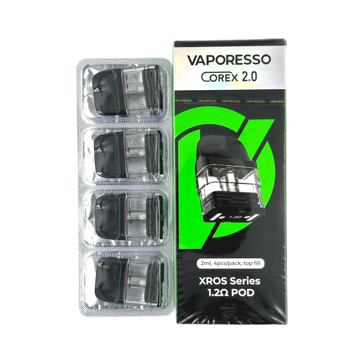 VAPORESSO XROS 1.2ohm 2ml COREX 2.0 Pod (в упак. 4 шт.)