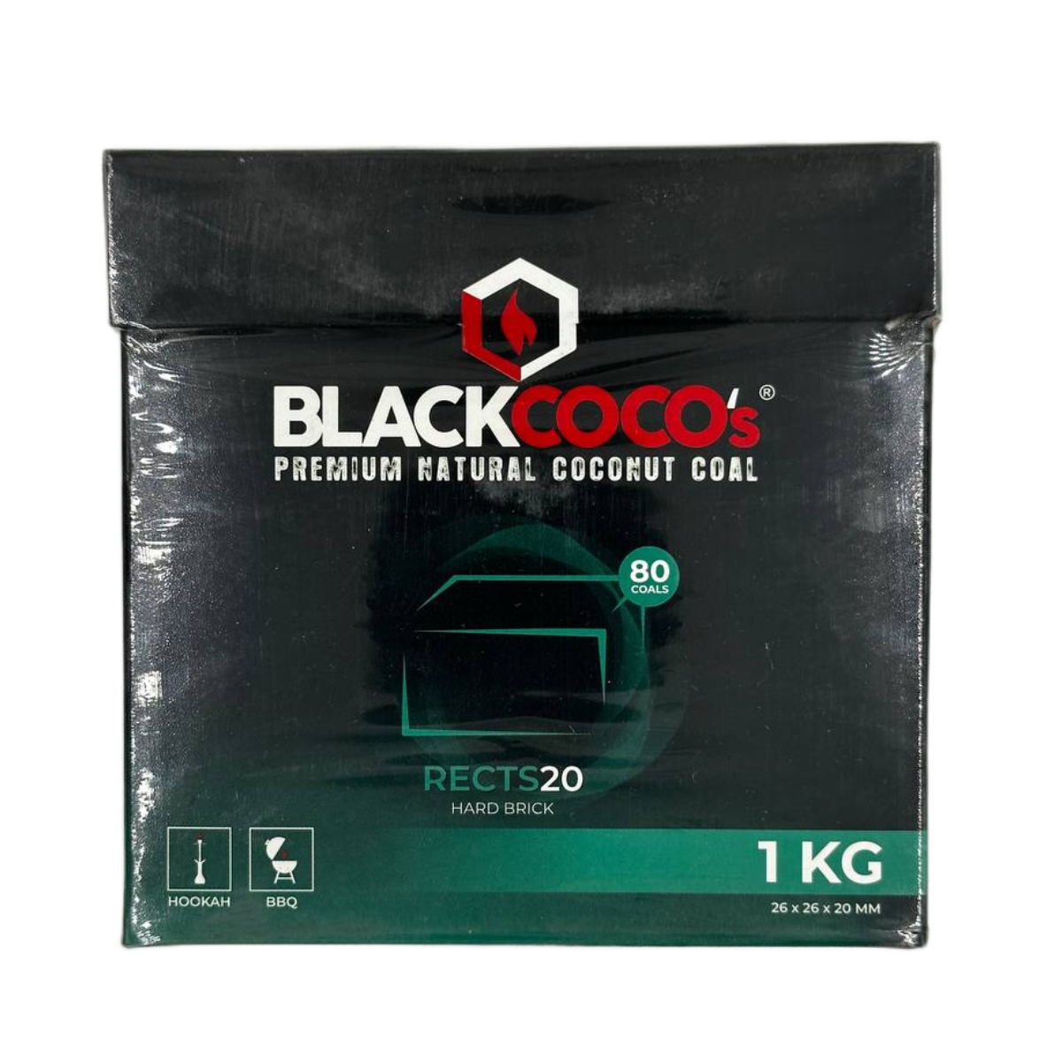 Уголь BLACKCOCO’s RECTS20 1кг.(80 шт)