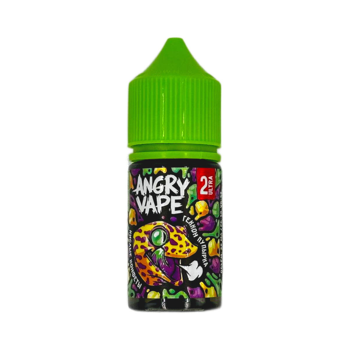 Angry Vape Salt Ultra Геккон Пупырка (кислые конфеты) 30мл.20мг.