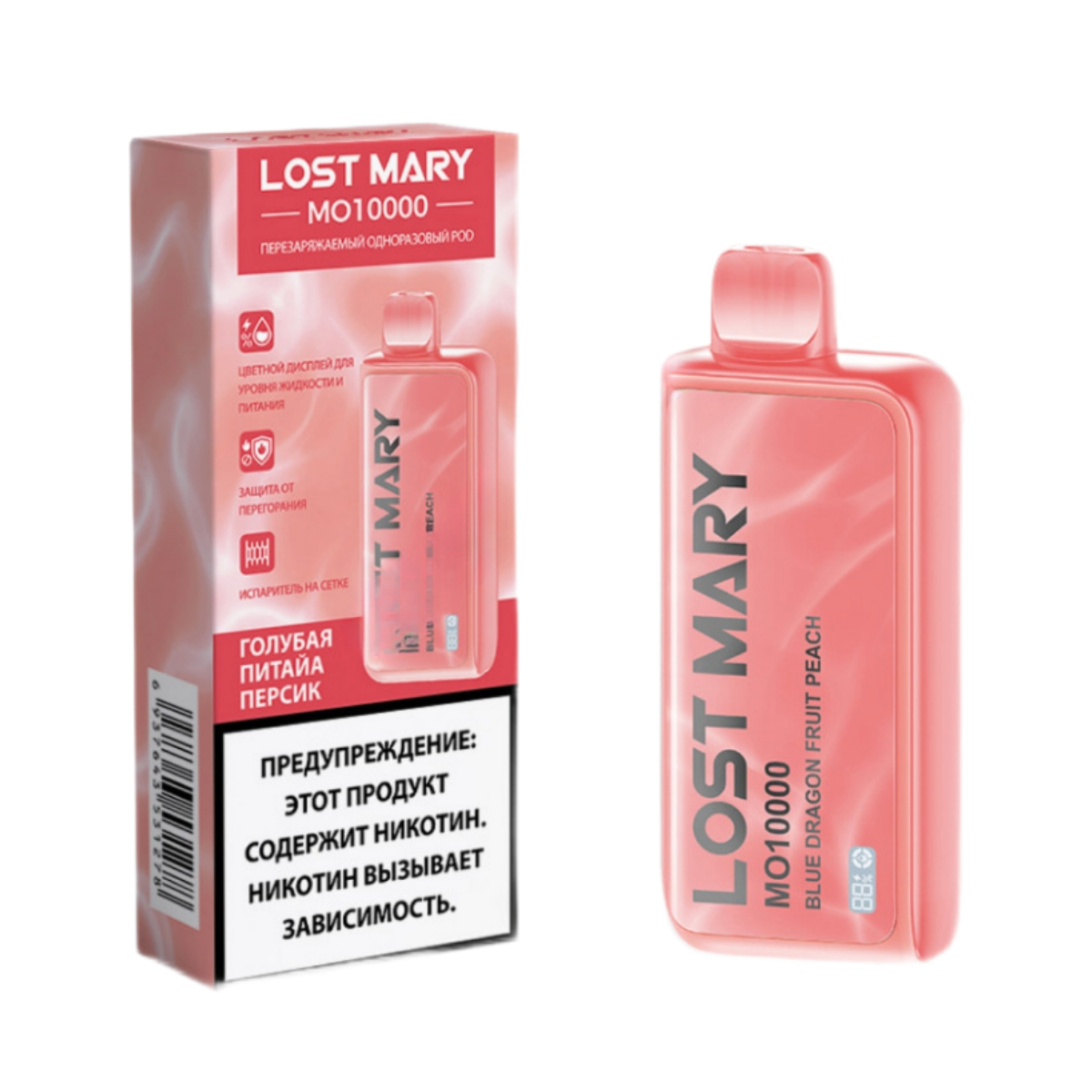 LOST MARY MO 10000 Голубая питайя персик 2%