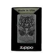 ZIPPO/49777 Viking Design покр.Brushed Chrome, лат/сталь, серебро