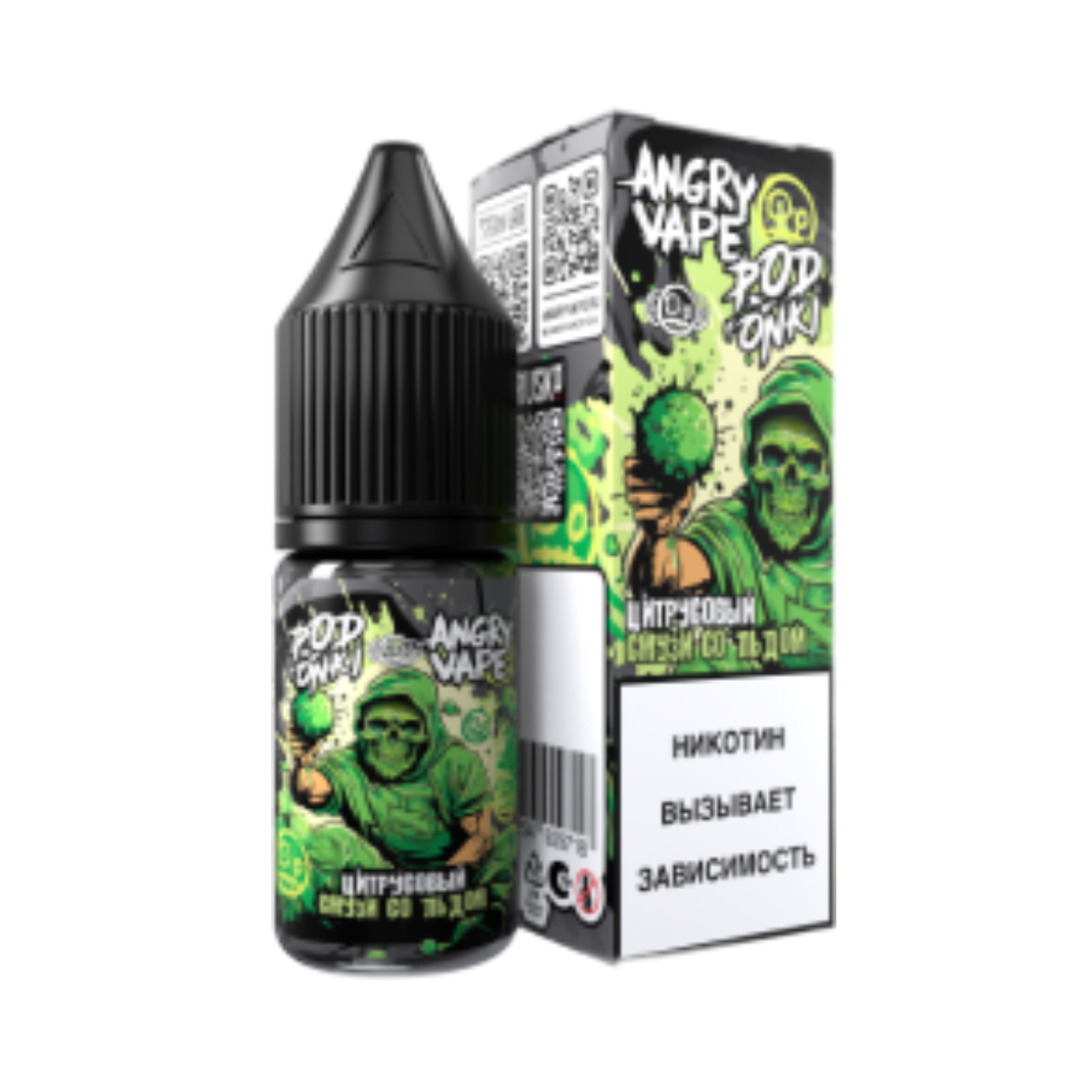 Angry Vape & POD ONKI Цитрусовый смузи со льдом 10мл.20мг.