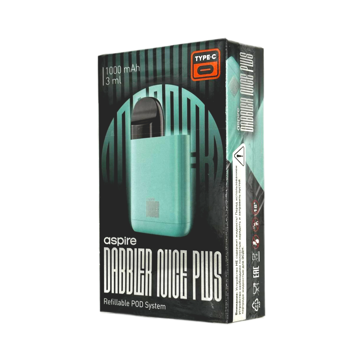 BRUSKO DABBLER NICE PLUS 1000 mAh Бирюзовый