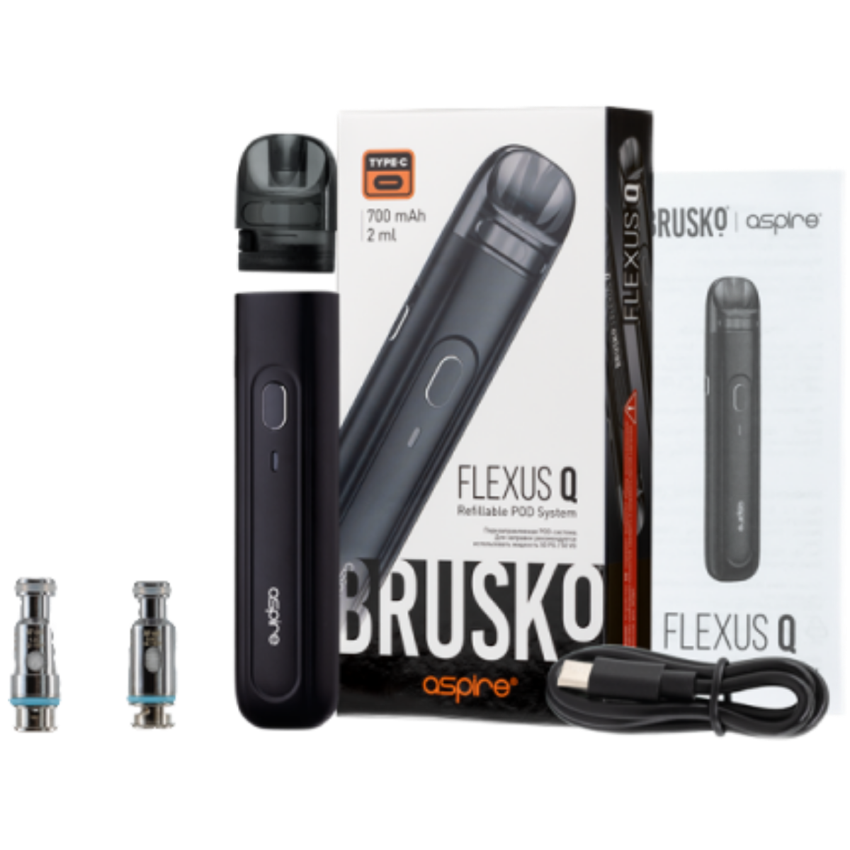 BRUSKO FLEXUS Q 700mAh Черный