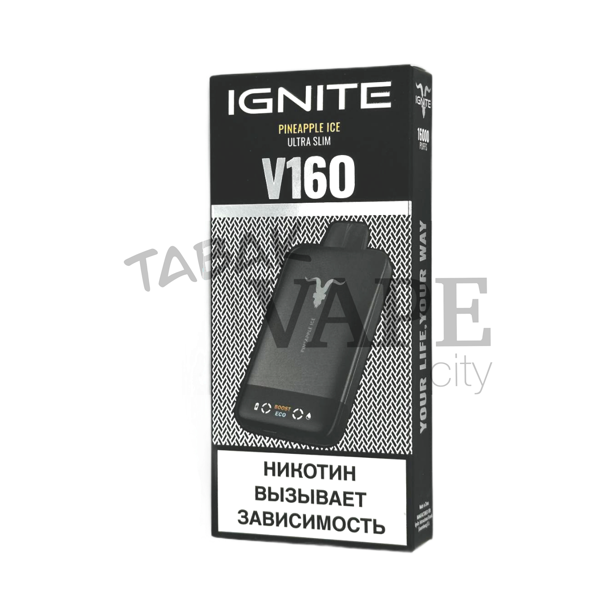 IGNITE V 160 16000 BLACK Ананас лед 2%
