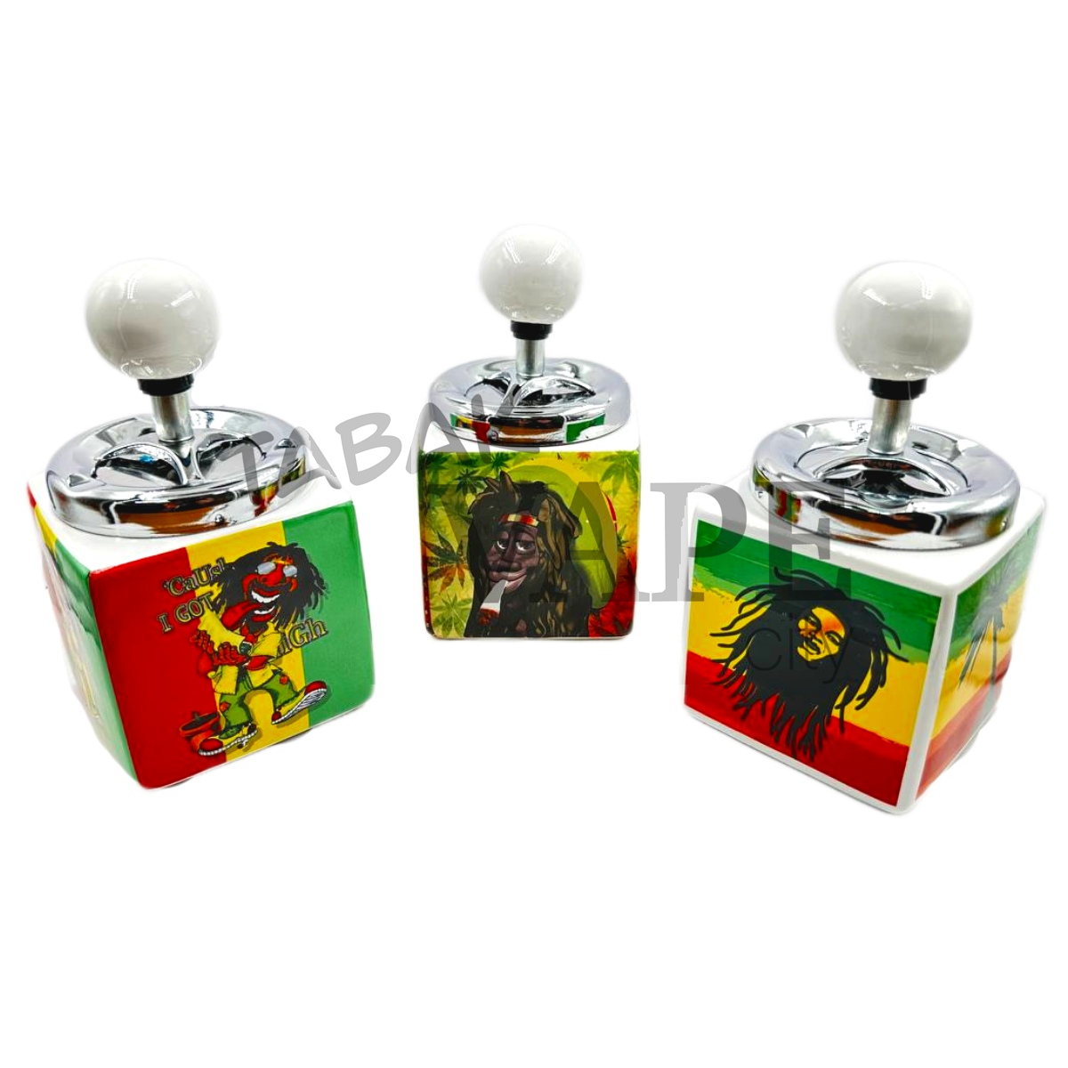 Пепельница TVC керамическая Bob Marley /крутящий элемент D9см.