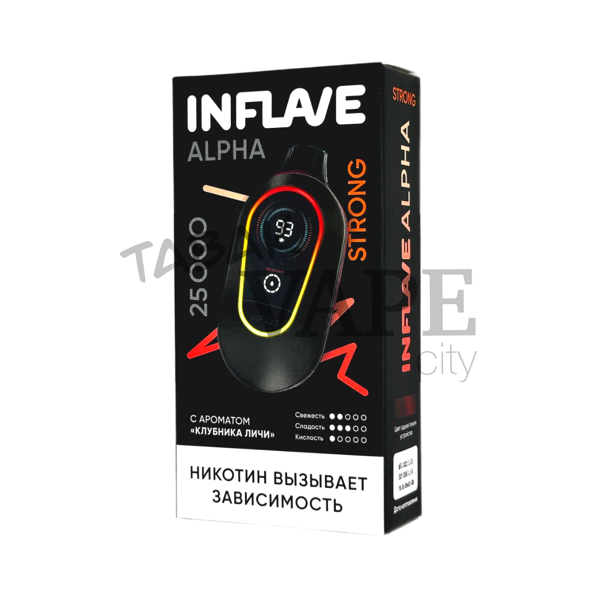 INFLAVE ALPHA 25000 Strong Клубника личи 2%