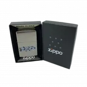 ZIPPO/49417 Zippo Design с покр. Black Ice®, латунь/сталь, чёрн., глянц., 38x13x57 мм