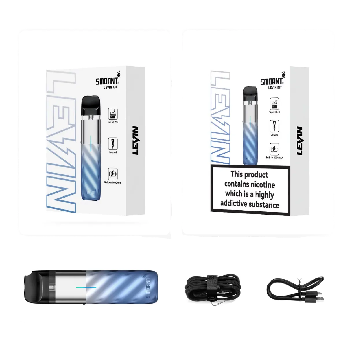 SMOANT Levin 1000mAh Pod Kit Pinky blue KL-070-PB