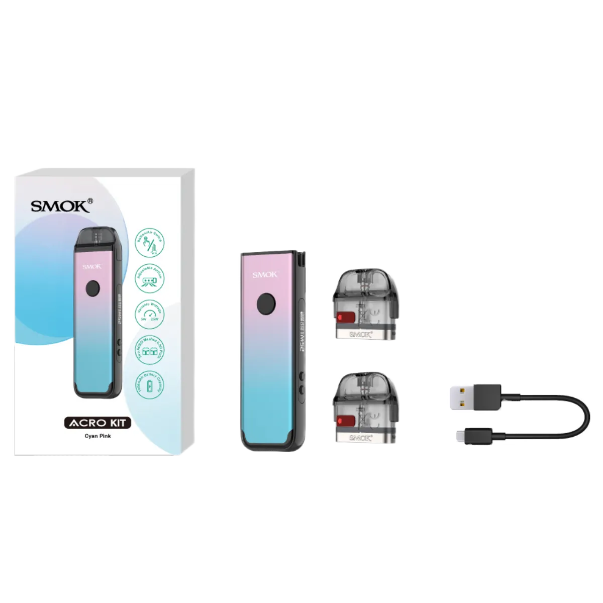 SMOK ACRO 1000mAh Pod Kit SMOK-081A Black
