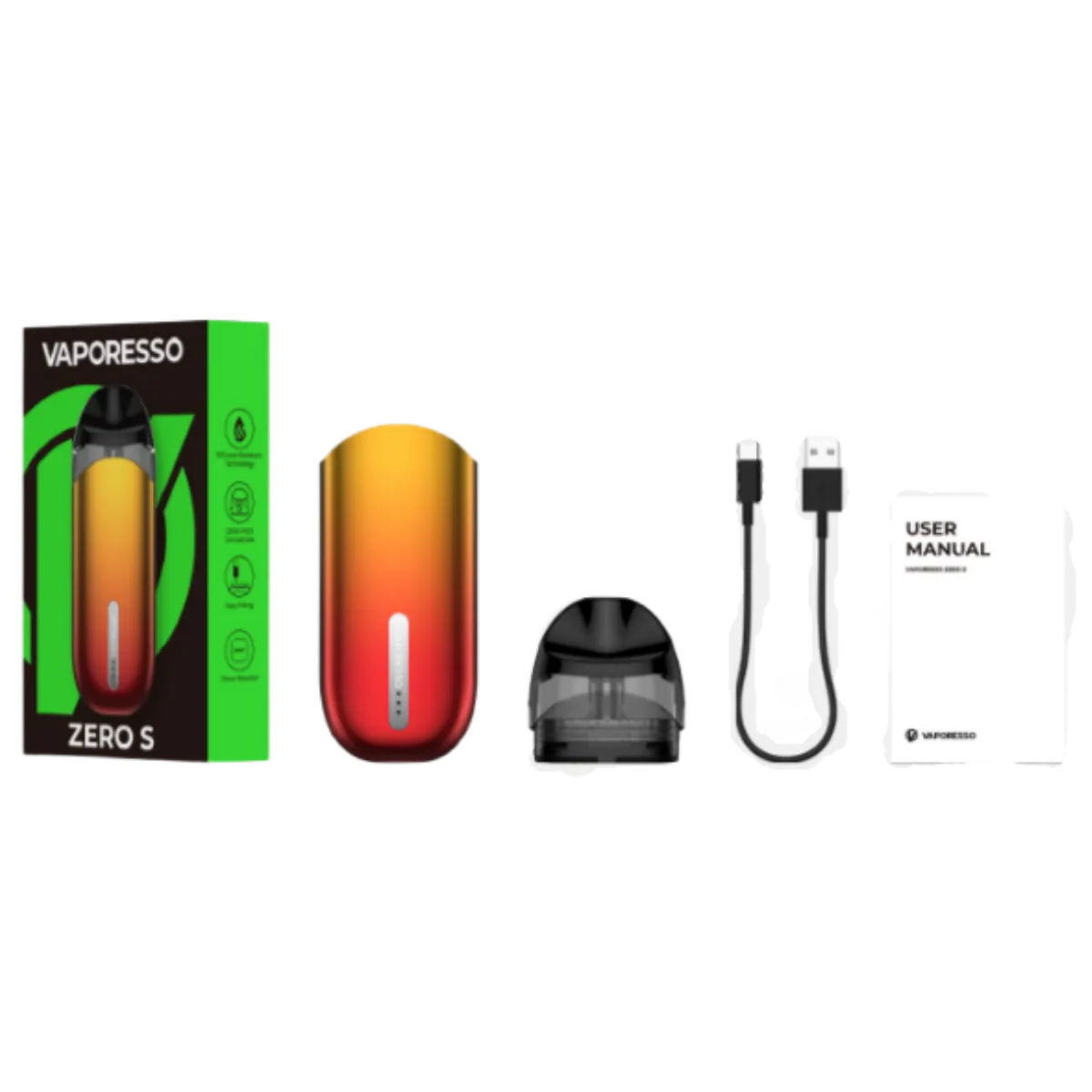 Vaporesso ZERO S 650mAh Pod Kit Green VRR-0082E
