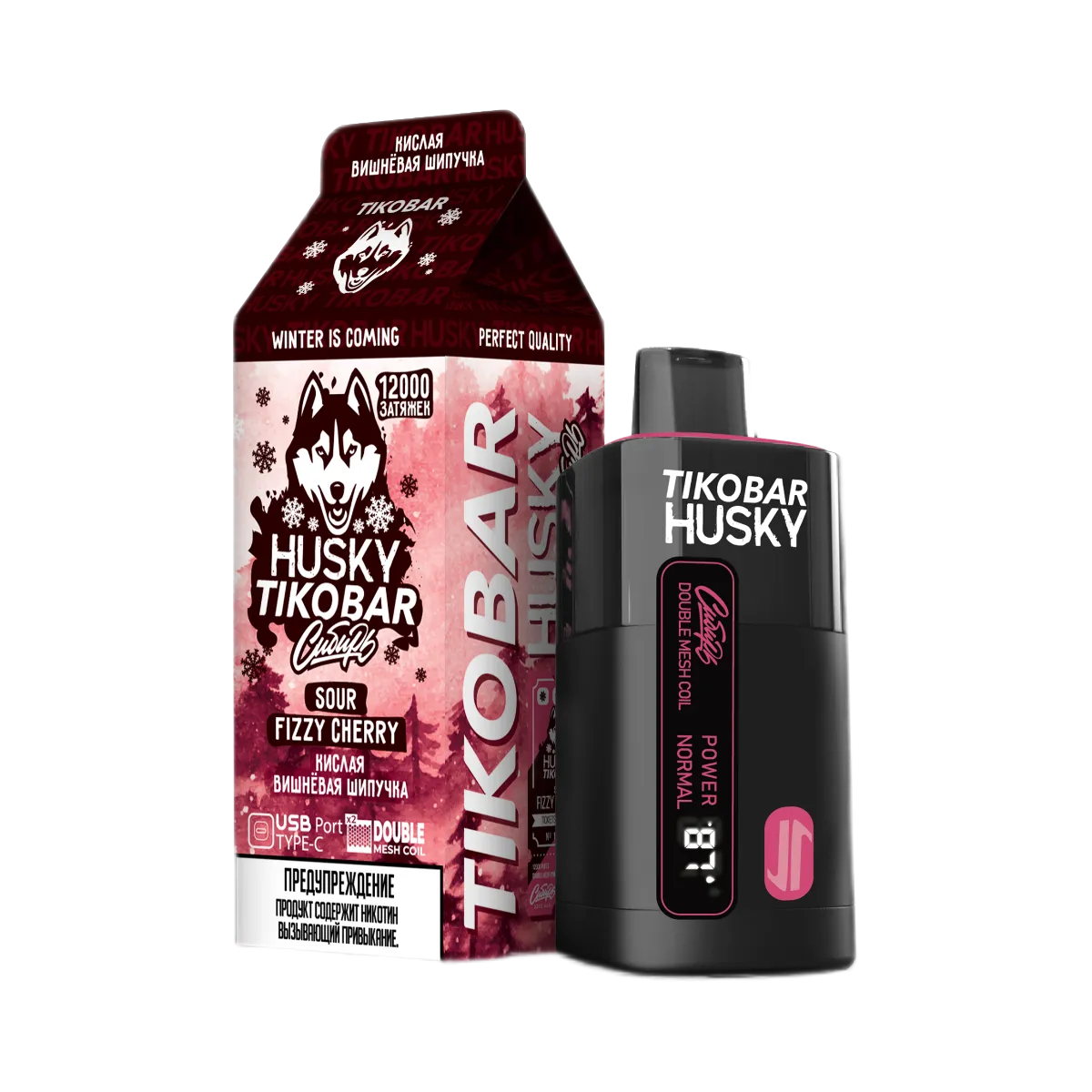 TIKOBAR HUSKY СИБИРЬ 12000 Кислая вишнёвая шипучка 2%