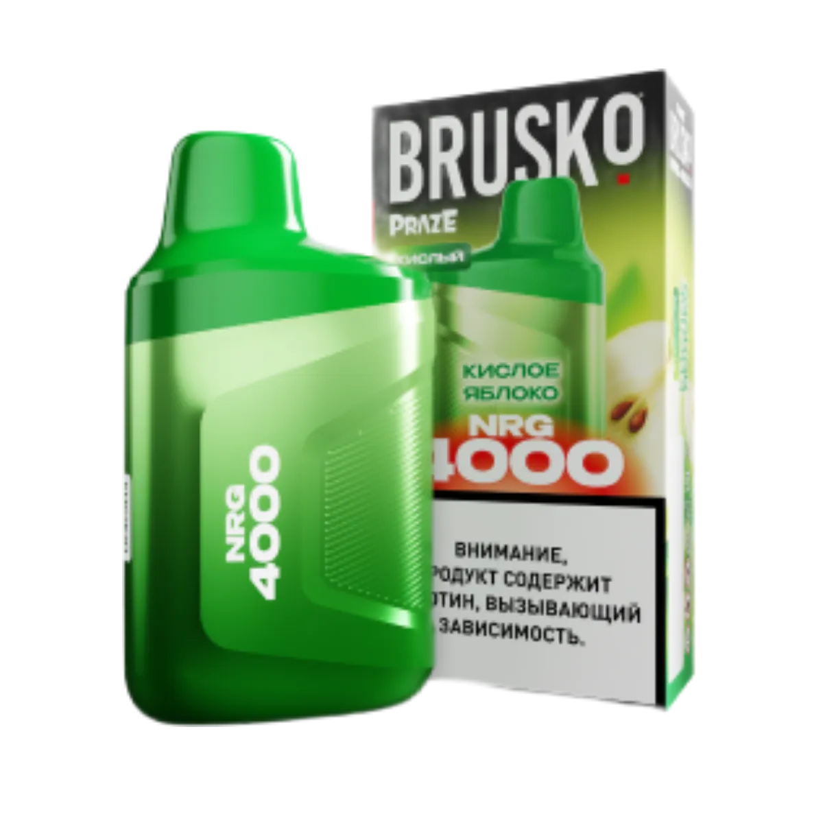 BRUSKO NRG 4000 Кислое яблоко 2%